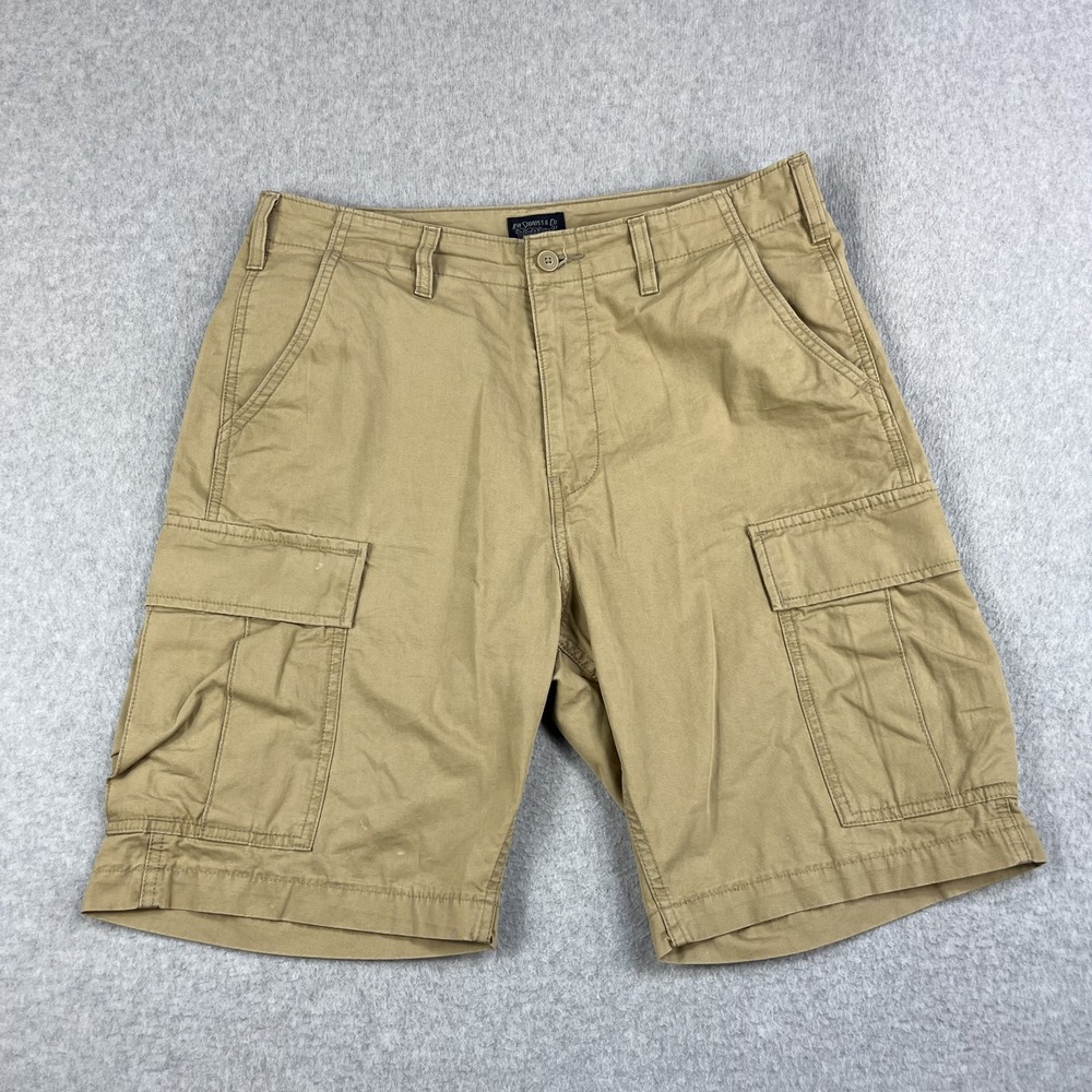 Levi's Cargo Shorts Mens 32 Brown Cotton Twill Flat Front Pockets Casual 0020